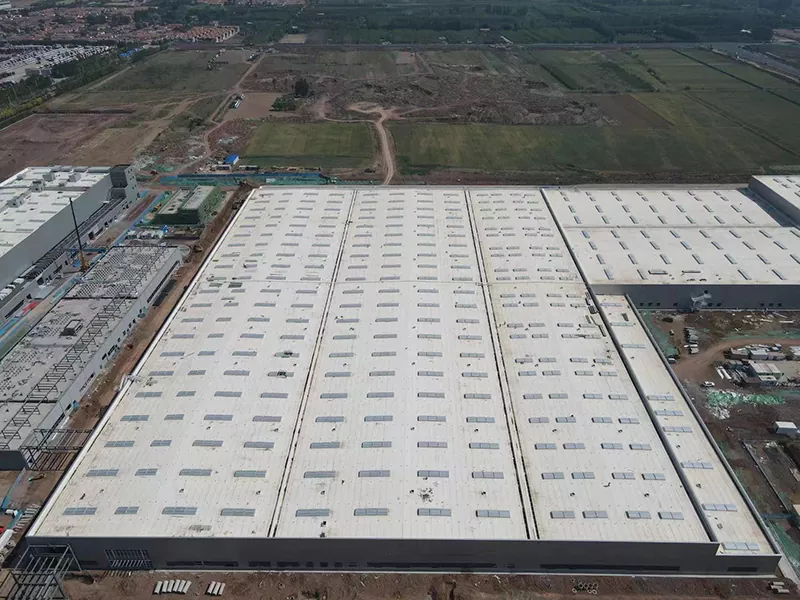Prefab इस्पात धातु गोदाम भवनहरू